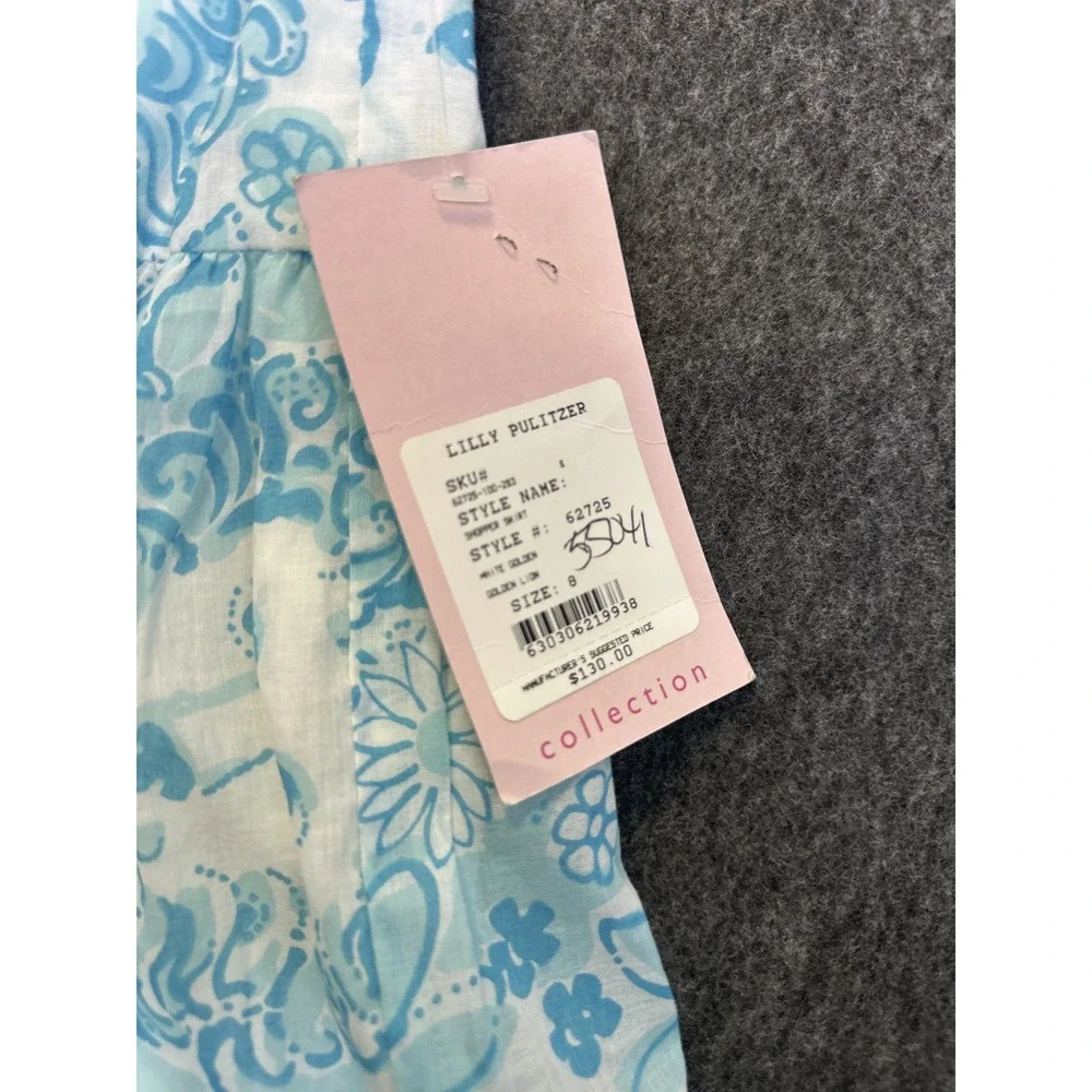 Lilly Pulitzer Tiered Knee Length Shopper Skirt Lion Cotton Size 8 New *Flaws - Picture 8 of 16